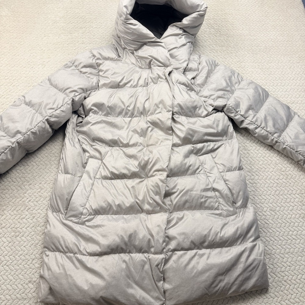 Eddie Bauer Women's Cirruslite Down Wrap Parka 650 Fill Size XL Silver Gray